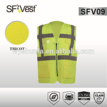 SFVEST ASTM F1506 flame-resistant safety retroreflective warning security vest with pockets